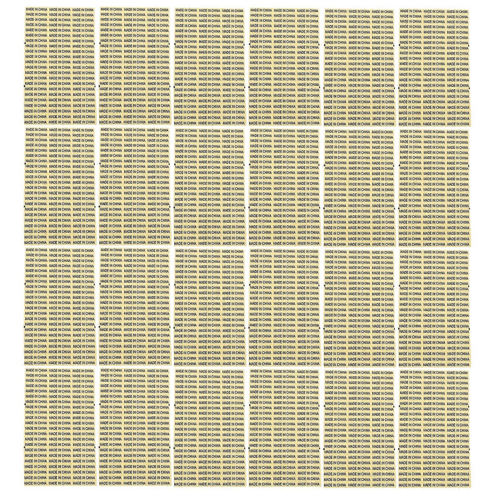 4000pcs Transparent Background Black Word Made in China Waterproof Labels