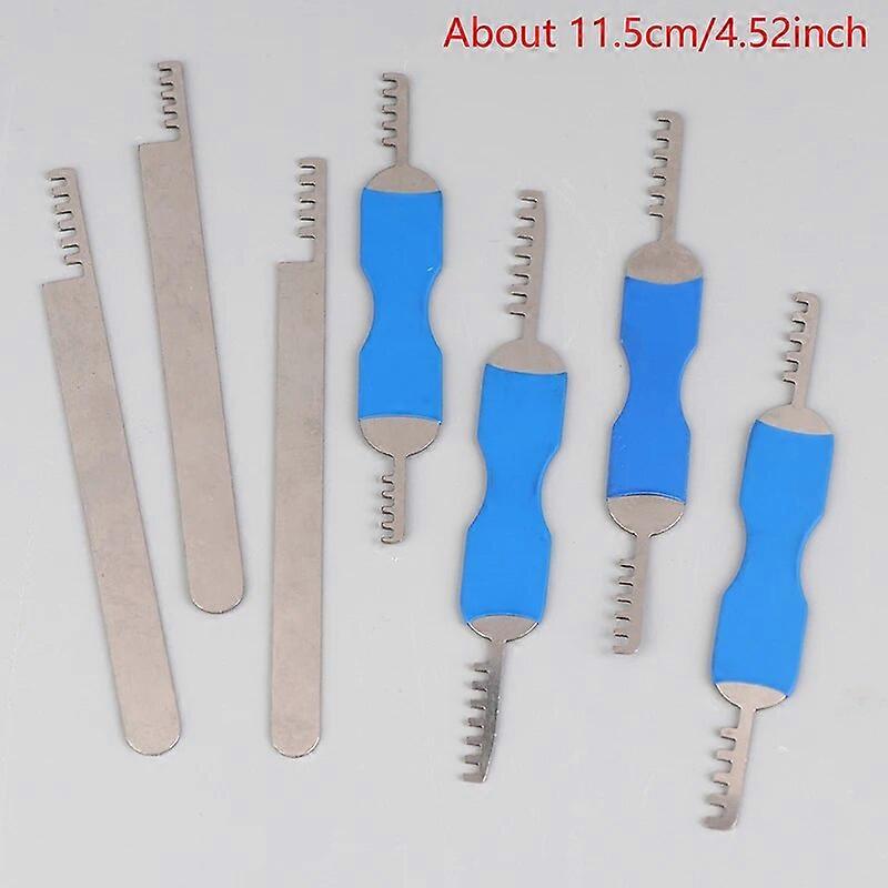 HOT Stainless Steel Comb Lock 7in1 Full Set Repair Tool Bypass Method Locksmith Tools 7PCS