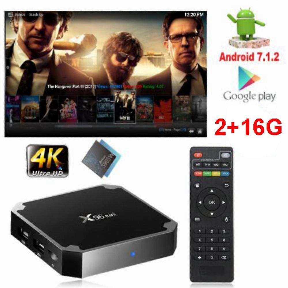 X96MINI S905W Android 7.1.2 4K 2G + 16G Quad Core Smart TV BOX EU