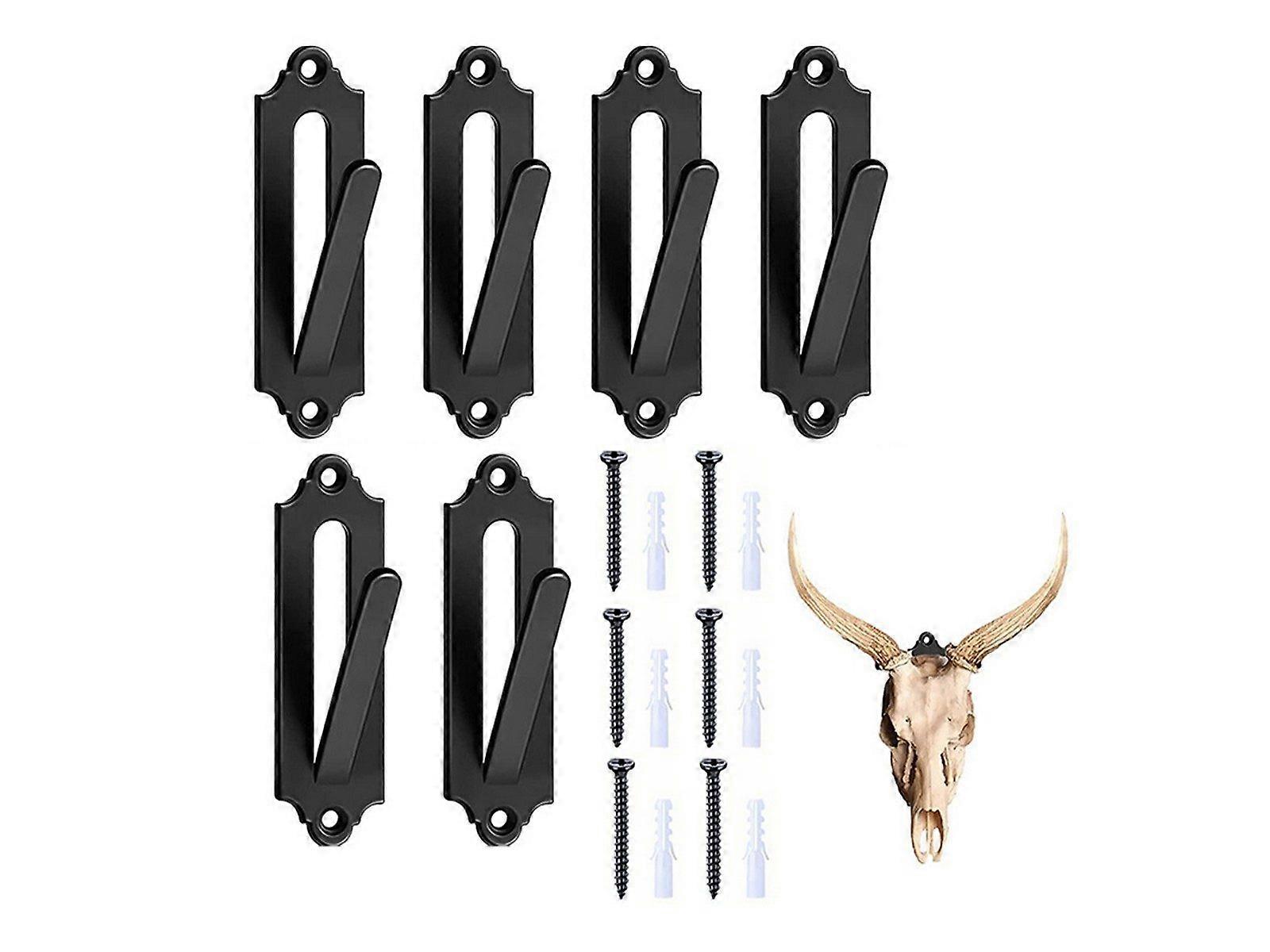 6Pcs Skull Hanger Skull Wall Mount Bracket Hangers Kit Deer Hanger