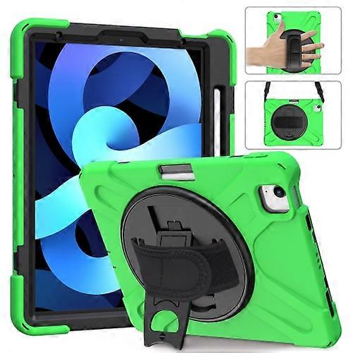 Shockproof Colorful Silicone + PC Protective Case with Holder/Shoulder Strap/Hand Strap For iPad Pro 11 2021 / 2020 / 2018 /Air 4 2020