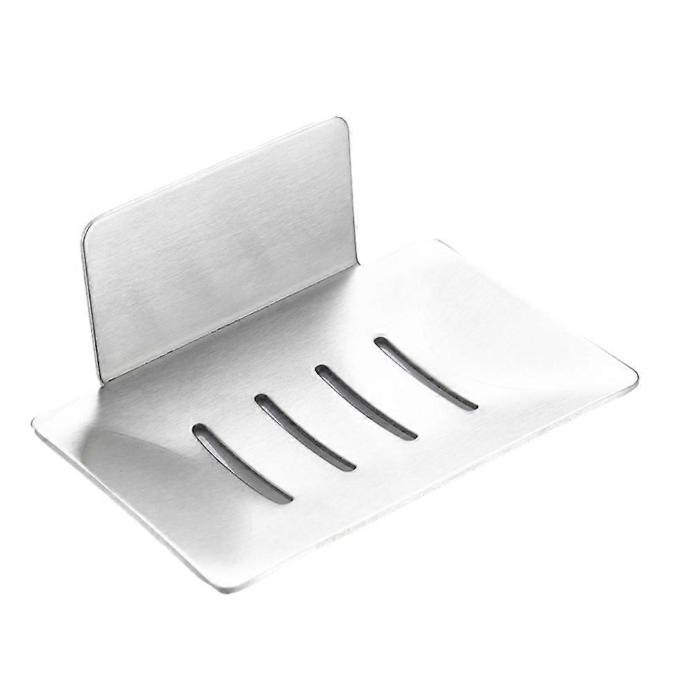 Wall Mount Drain Soaps Holder No Drilling Single Layer Soaps Dish for Bathroom