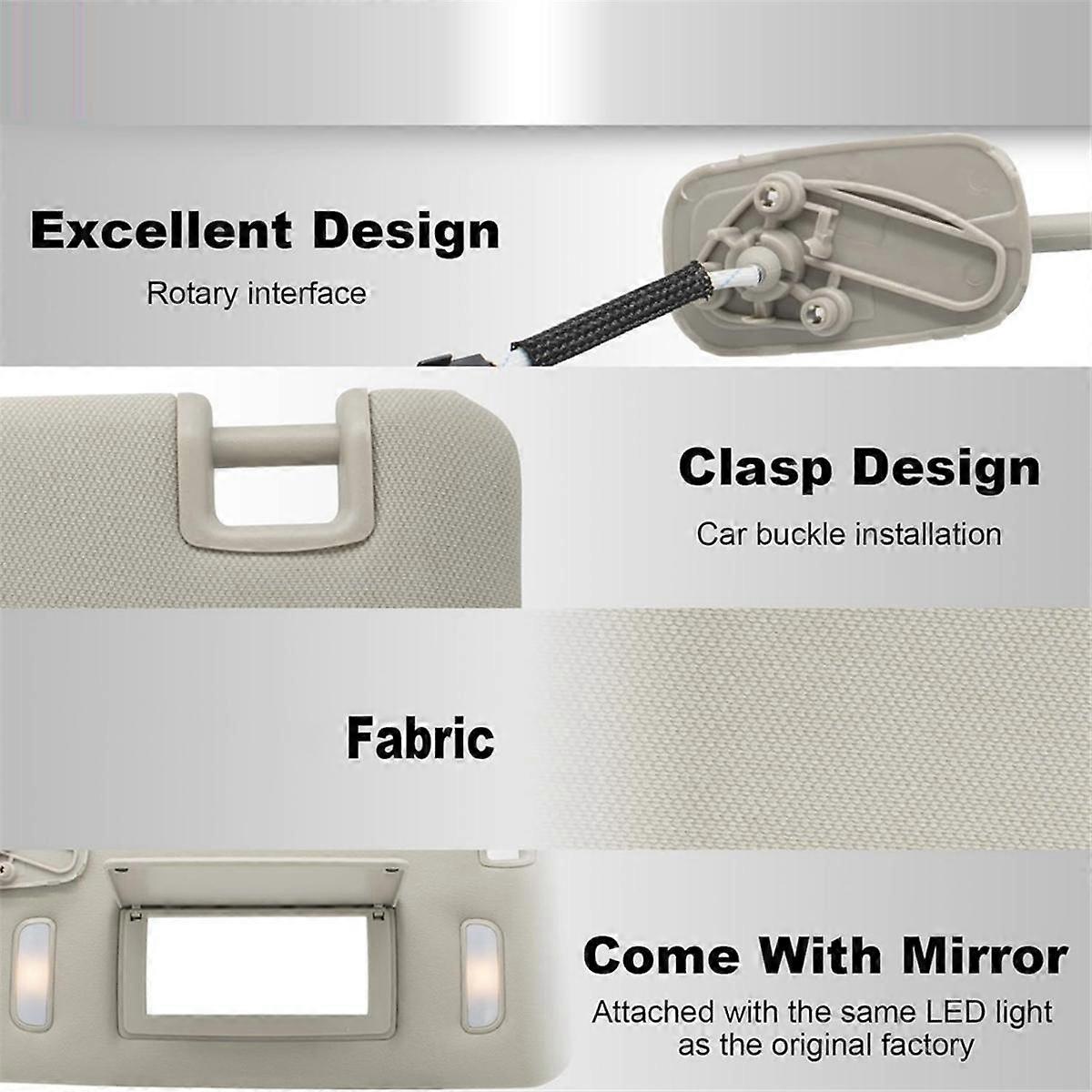 Right Car Sun Visor for 2007-2014 Sun Visor 22850310