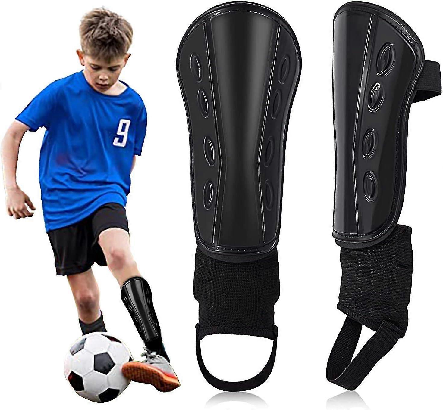 Football Shin Pads For Boys Kids - Non-slip Shin Guards With Ankle Protection Footballs Training Equipment For Boys Grils Age 5-12 Sizel