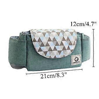 Zamboo Neoprene Pram Organiser – 4-Compartment Stroller Bag With Magnetic Closure, Grey – Universal Fit For Buggy Handles