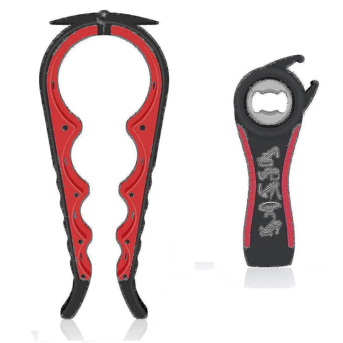 Bottle Opener And 6 In One Multi Opener Bottle - Happy Opener All In One Opener Tool - Jar Opener For Seniors With Arthritis