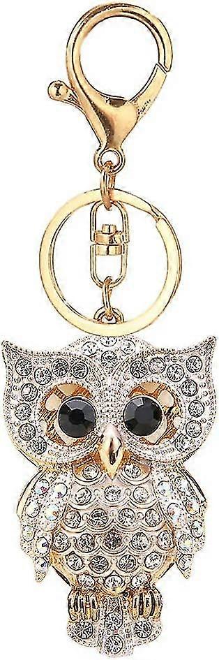 Crystal Owl Keychain Rhinestone