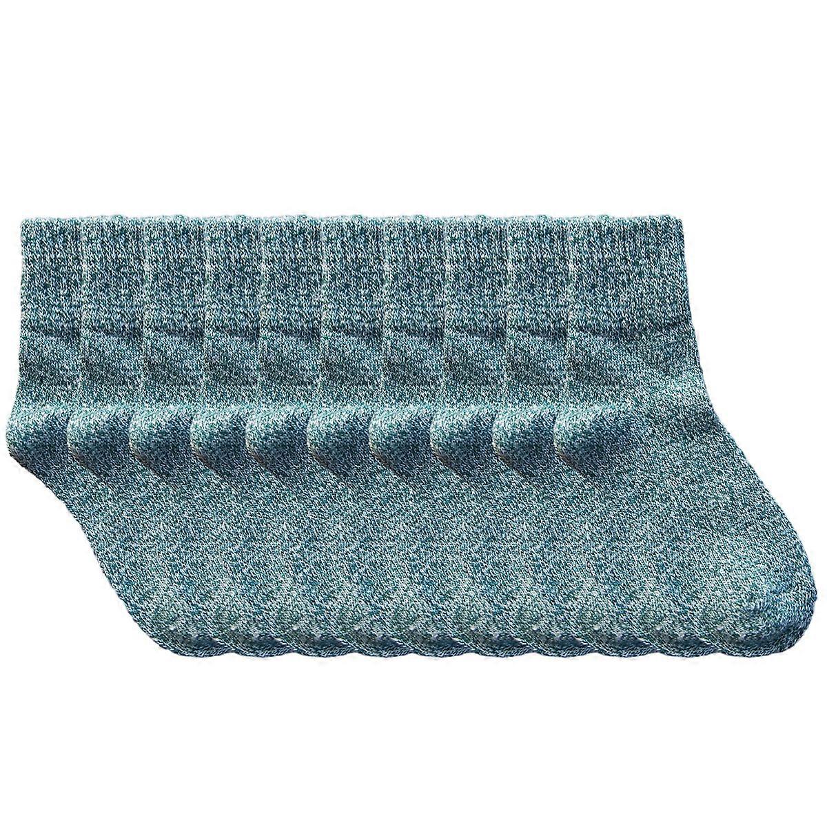 Autumn and winter thick warm wool socks solid color mixed thread women's socks