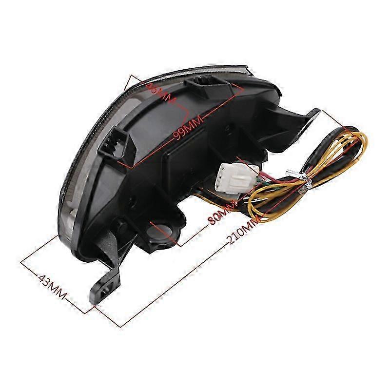 Fanale Posteriore Per Moto Kawasaki Ninja 650R, EX650, ER6N, ER6F – 2006-2008, Con Luce Freno E Indicatori Di Direzione Integrati