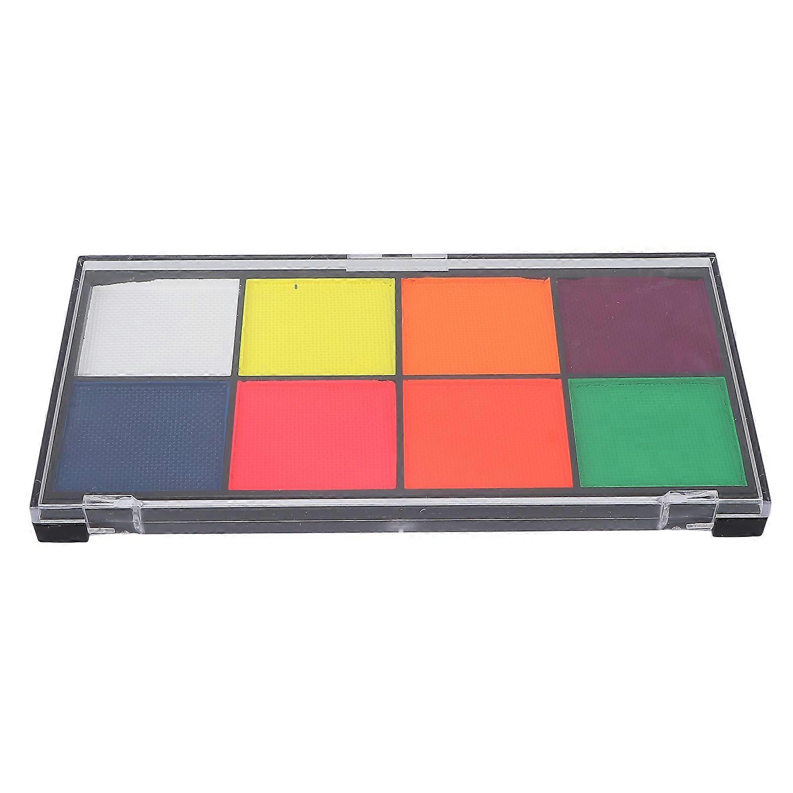 Face Paint Kit Fluorescent 8 Colors Quick Drying Easy Cleanable Cosmetic Grade 40g/1.4oz Paste Body Painting for DIY