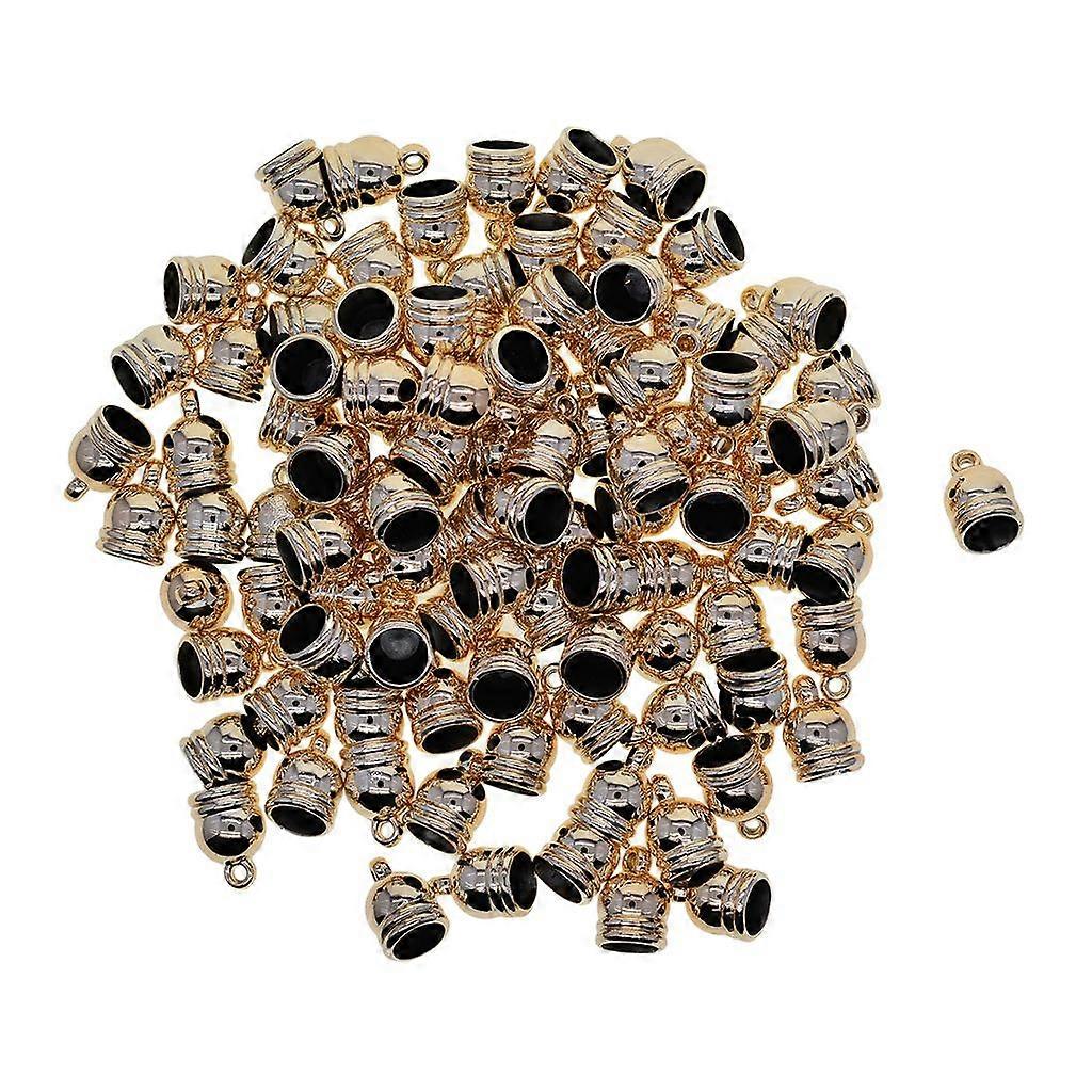 100 Plastic Half Round Shape Bell Beads Cap with Loop DIY Finding Craft 12mm