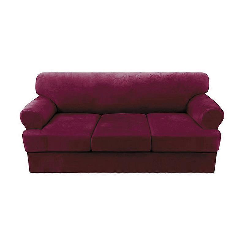 Modern Velvet Plush High Stretch Sofa Slipcover Sofa Cover Furniture Protector Form Fit Luxury Thick Velvet Sofa Cover, Machine Washable