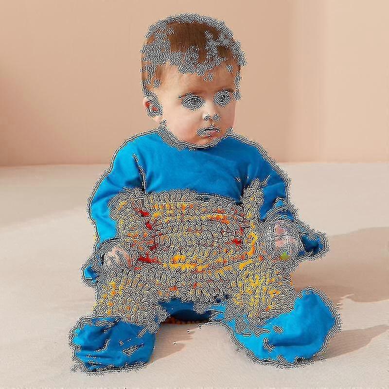 Baby Pojkar Flickor Rengöringsmopp Romper Babymoppkläder Långärmade Krypkläder Jumpsuit Bomull Spädbarnsmoppdräkt