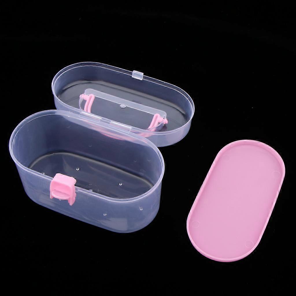 2x Plastic Clear Jewelry Bead Organizer Box Storage Container Case Craft Tools