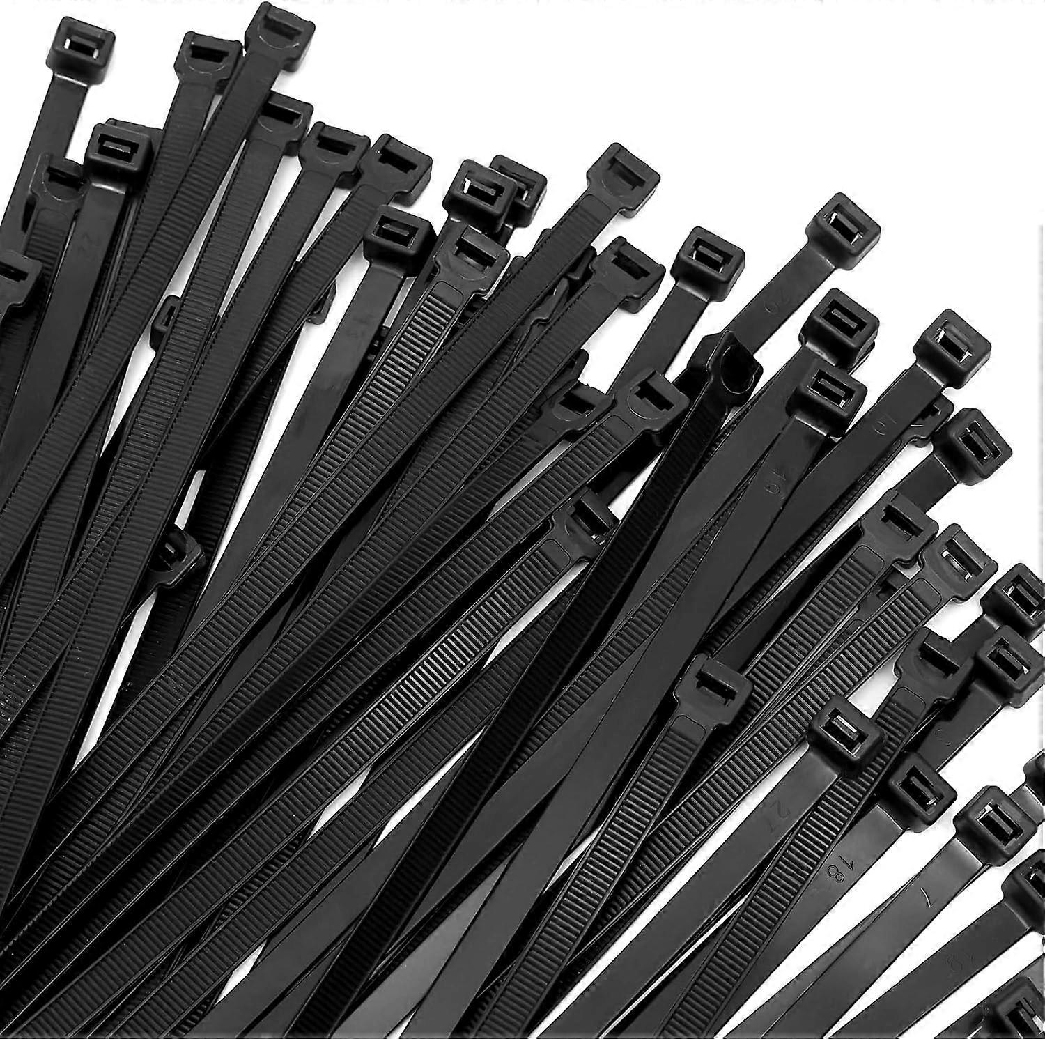 Black Large Zip Ties,Self-locking Big Cable Ties, Long Cable Wire Tie Wraps,50 Pieces.