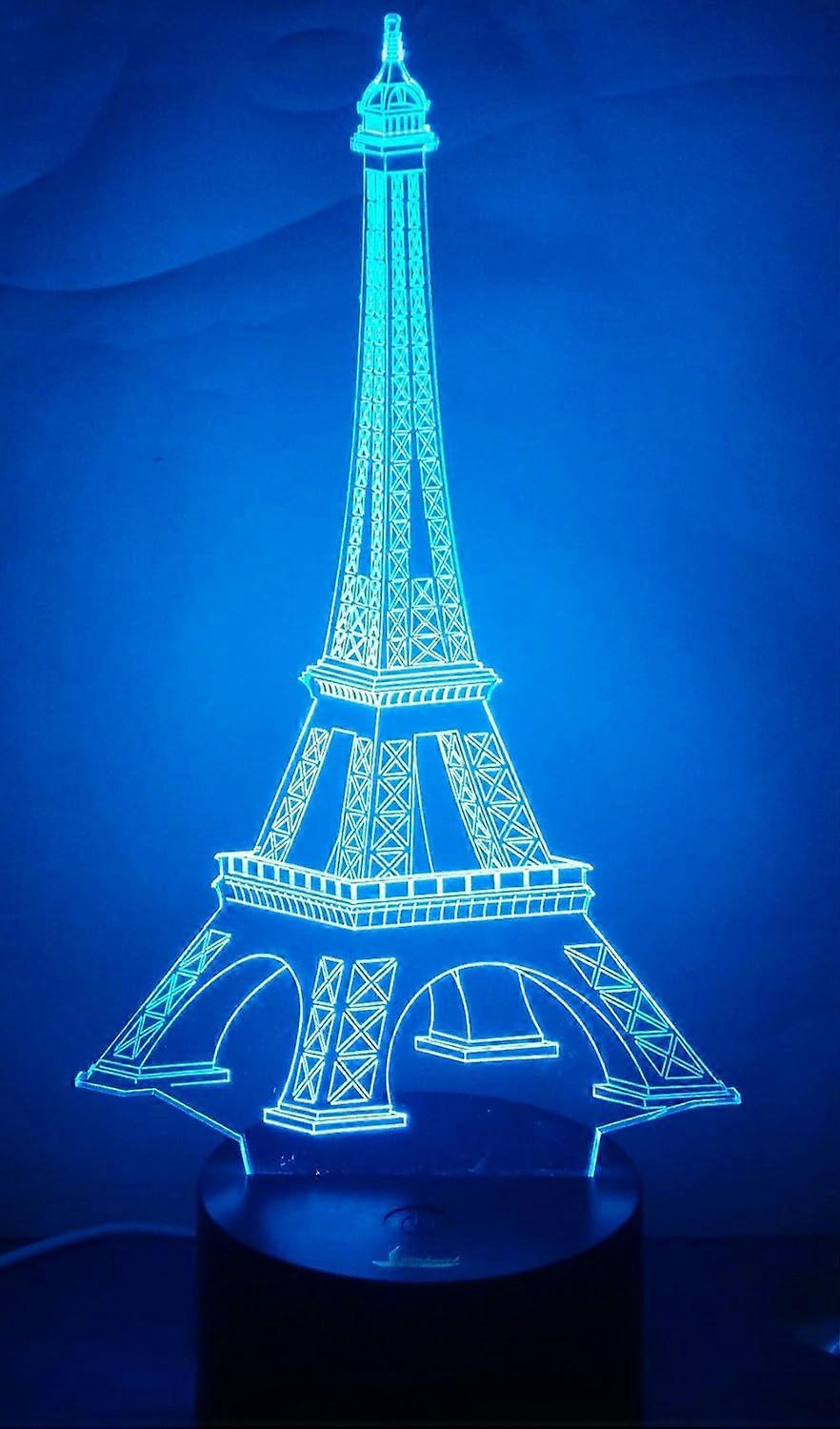 Eifel 3D Night Light LED Illusion Lamp Bedside Desk Table Lamp