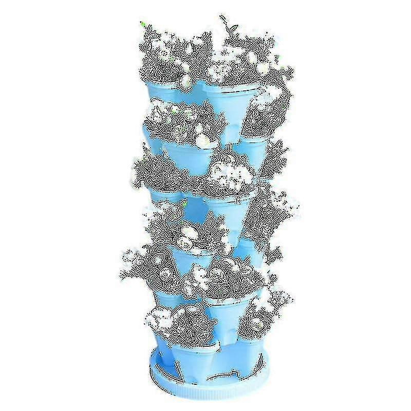 Strawberry Vertical Planter Tower Garden 6 Tiered Stackable Herb Planter