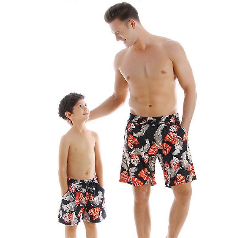 Miesten vanhemman ja lapsen uimapuvut Nopea kuiva ranta Shortsit Lasten uimapuvut