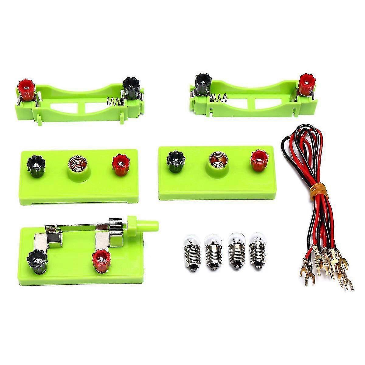 For Electric Circuit Kit Bulb Switch Conductive Line Kid School Educational Science