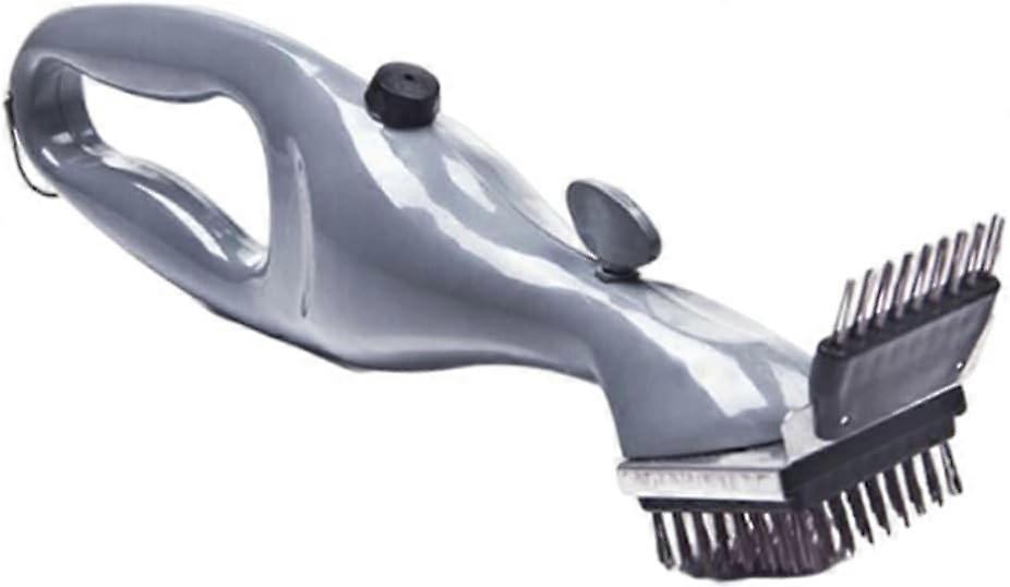 バーベキューブラシステンレス鋼屋外バーベキュークリーニングブラシグリルクリーニングツールしつけブラシ(グレー)(1個)