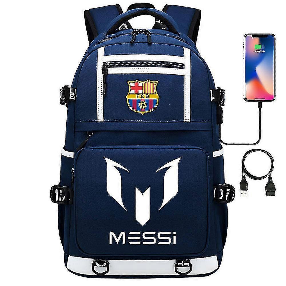 Messi Barcelona Printed Backpack Travel Bag Student Schoolbag Waterproof Computer