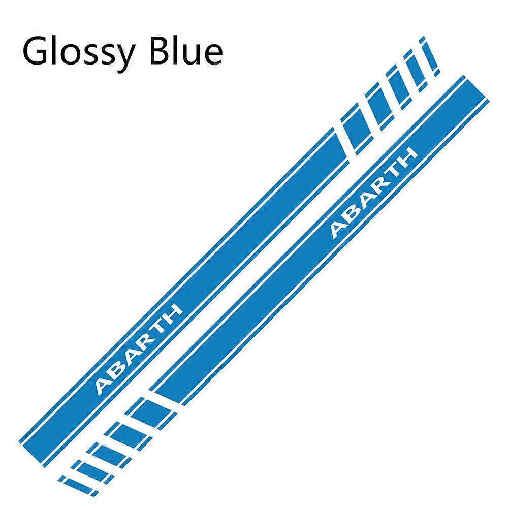 FIATアバルト500 595ロングスポーツストライプスタイリングビニールフィルムデカールデカールオートチューニングアクセサリー用2pcs車のドアサイドステッカー