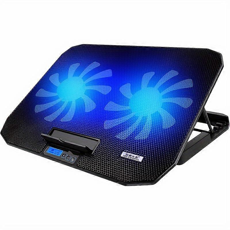 Cool And Stylish Ice Cooling Stand For Laptops, Equipped With 2 Fans, Adjustable Height, Low Noise, 2 USB Ports - Suitable For 9-15.6 Inch Laptops