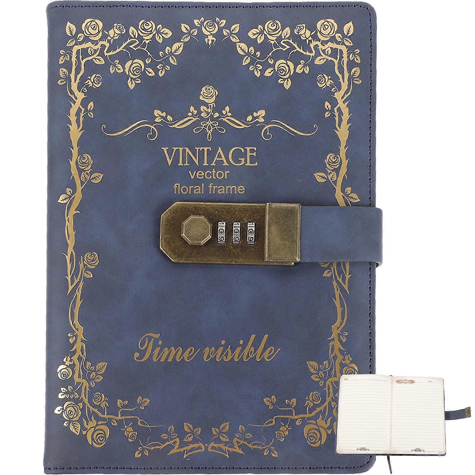 Vintage Notebook Multi-function Notepad Business Writing Journal Notebook with Lock
