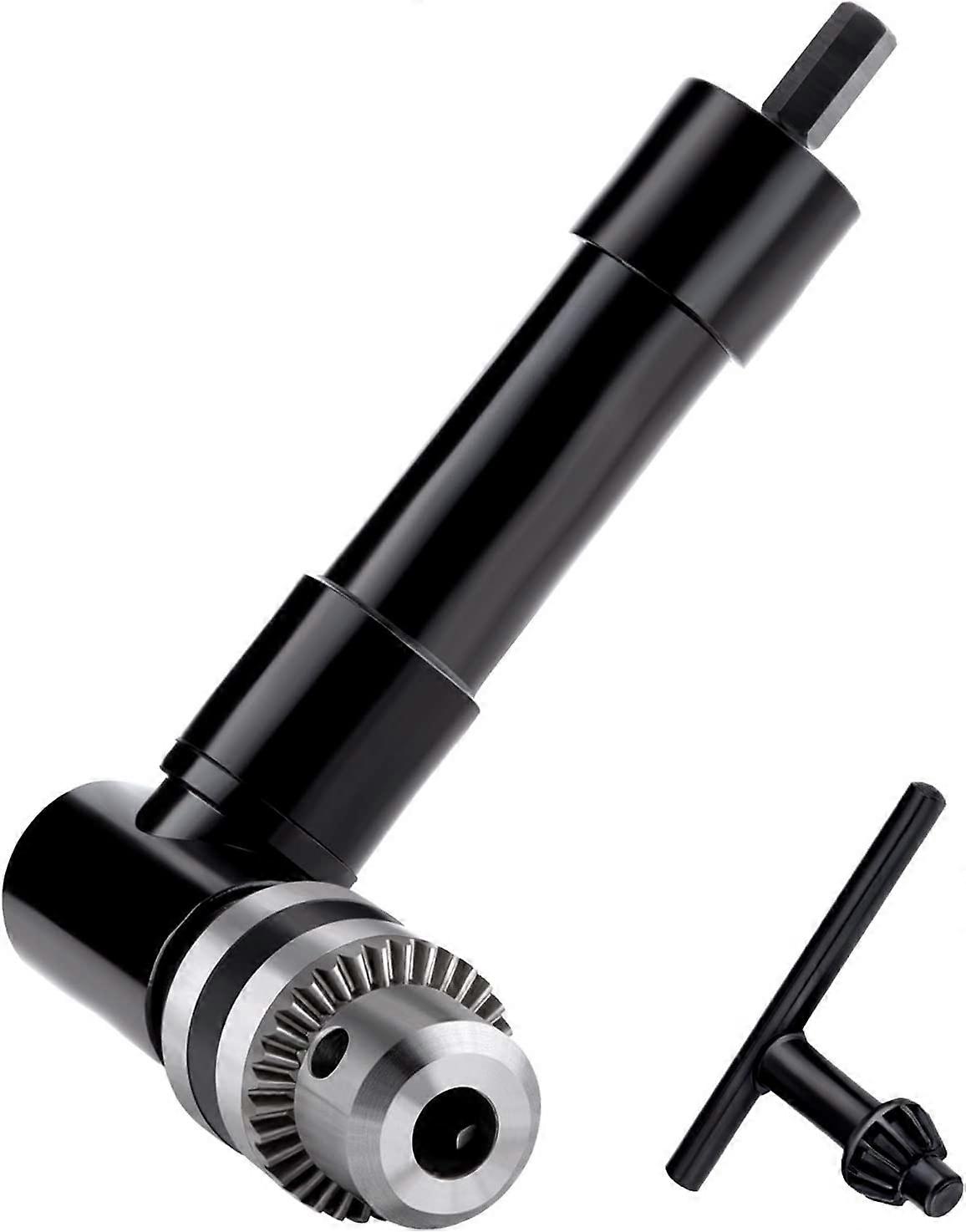 Cordless Right Angle Drill 1-10mm Attachment Adapter 90 Degree Handle Chuck 3/8" Keyed Extension