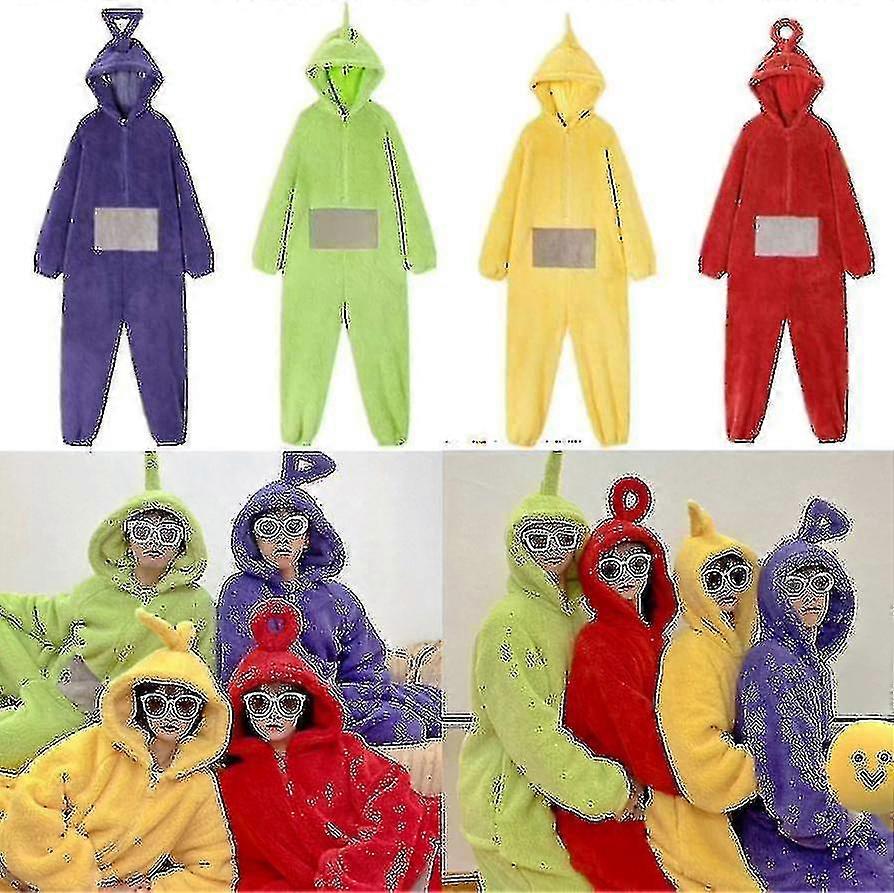 Anime Teletubbies Kostym Vuxen Julpyjamas Pyjamas Nattkläder Jumpsuit.V8