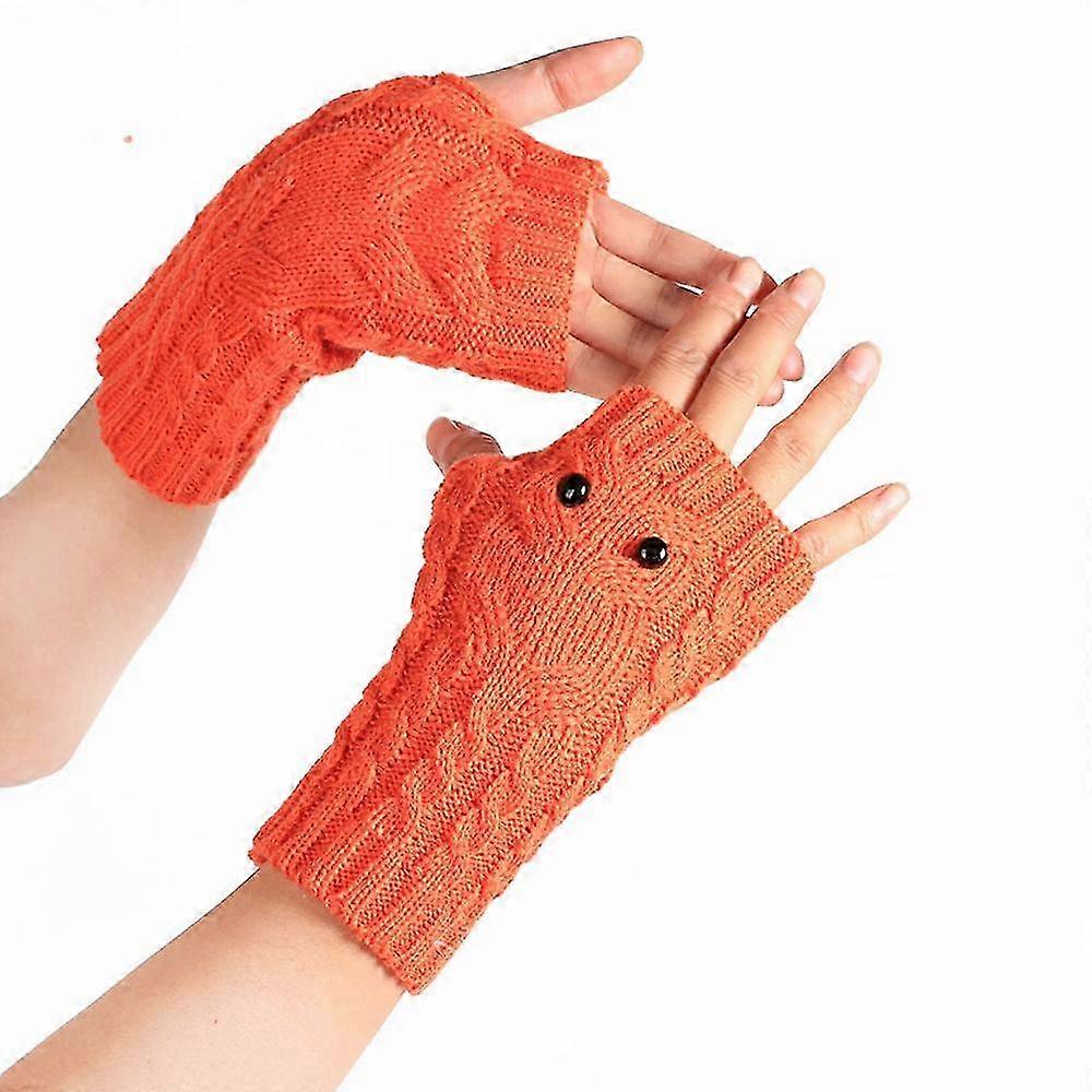 Fingerless Knitted Gloves for Autumn Winter Season, Warm Wool Blend, Stretchy Fit, Unisex Design, Multiple Colors Available