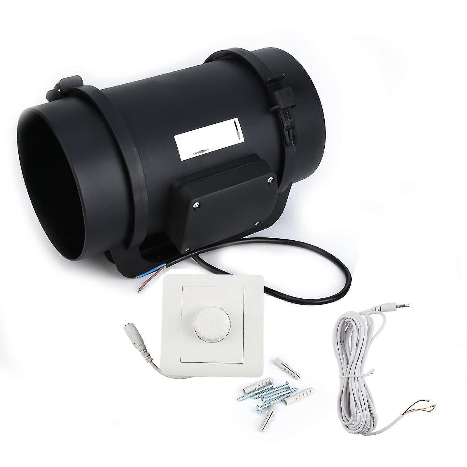 6.3in EC Motor Ventilation Exhaust Fan with PWM Speed Controller - AC100-240V, 470CFM