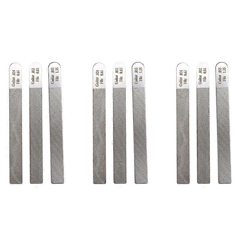 3Pcs 9Pcs Guitar Nut Files Fret Crowning Slot Filing Luthier Repair Tool Kit For Guitar Stringed Instruments
