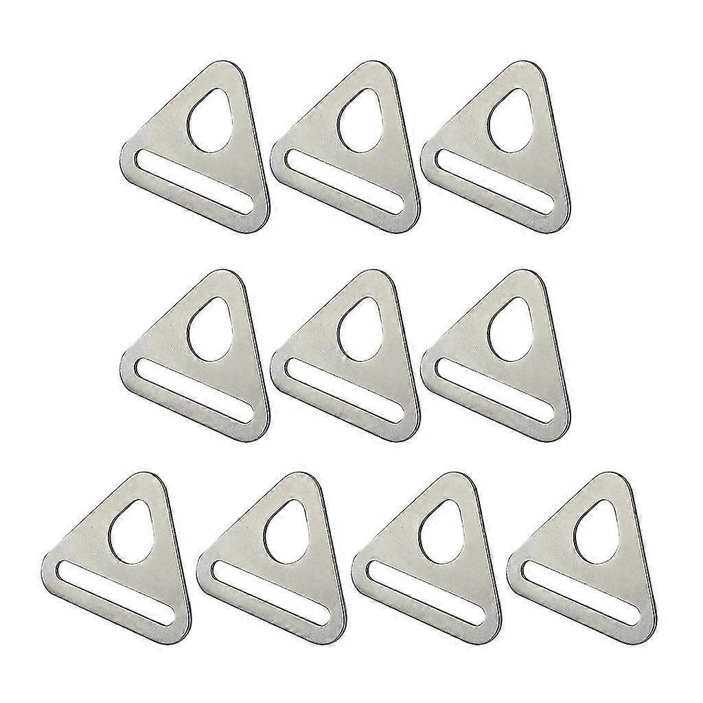 10pcs Adjuster Triangle With Bar Swivel Clip D Dee Ring Buckle Cast