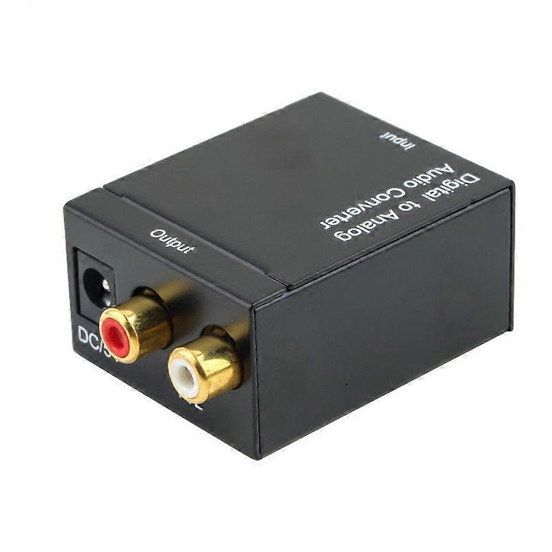 Adaptateur de convertisseur audio optique numérique Toslink SPDIF coaxial vers analogique RCA avec câble à fibre optique