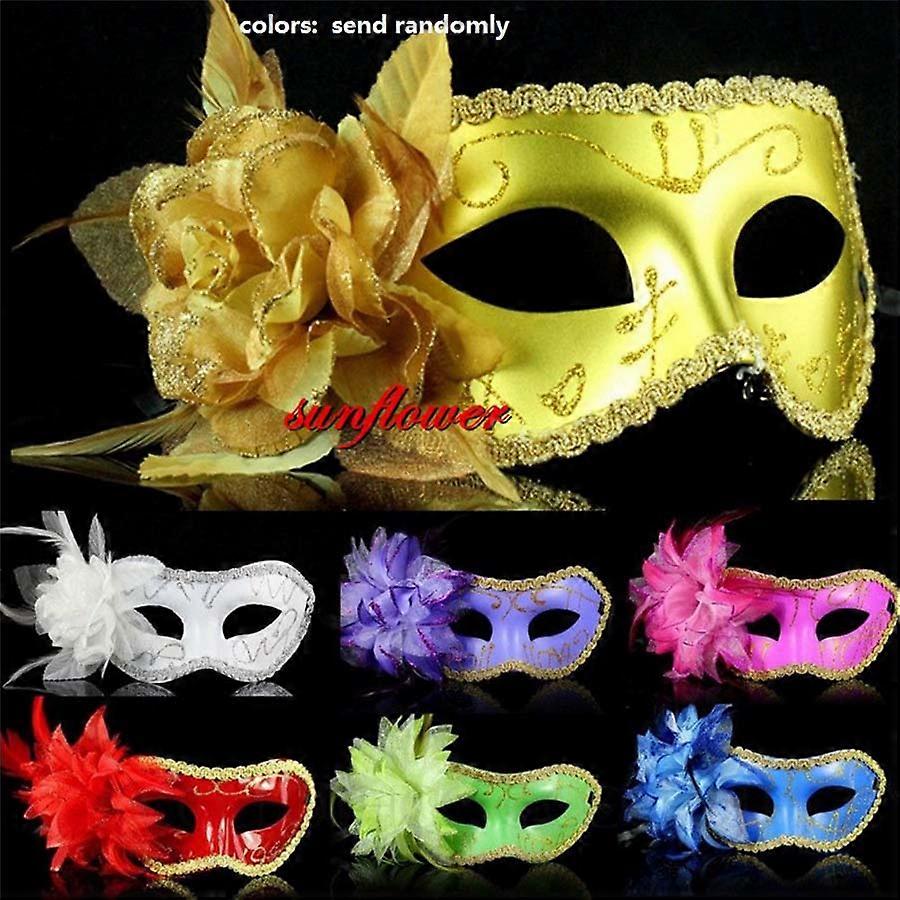 10pcs Women Men Venetian Feather Mask Party Ball Masks Scary Wedding Christmas Decoration Easter Cosplay Birthday Halloween