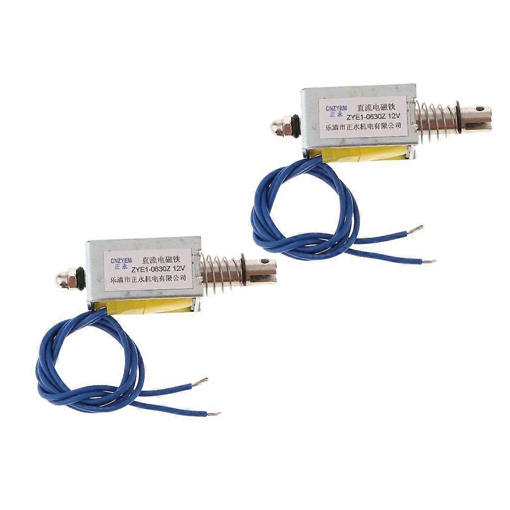 2x Lineare Mini Push Pull Magnet Elektromagnet Reset DC12V