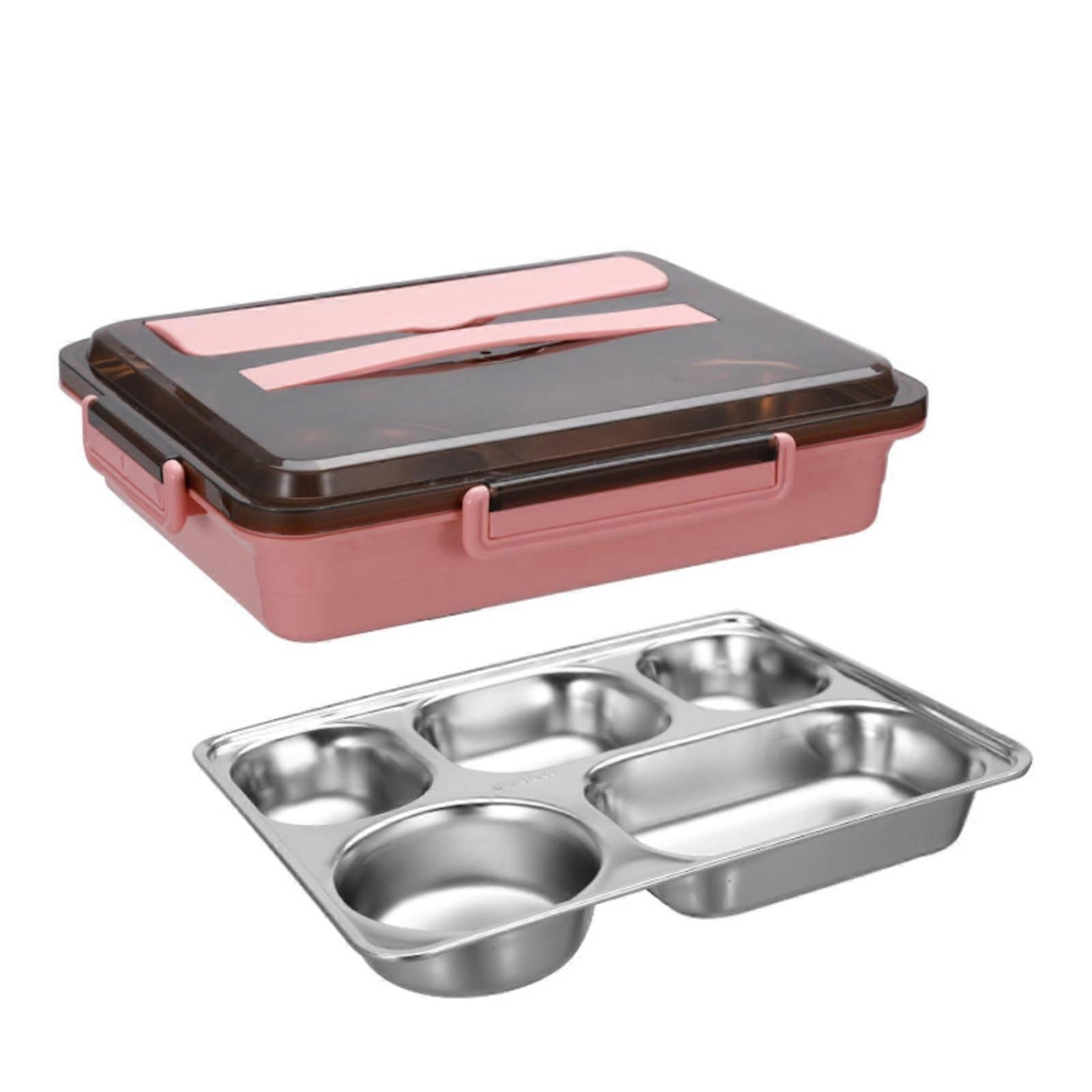 304 stainless steel square lunch box,Spec: 5 Grid