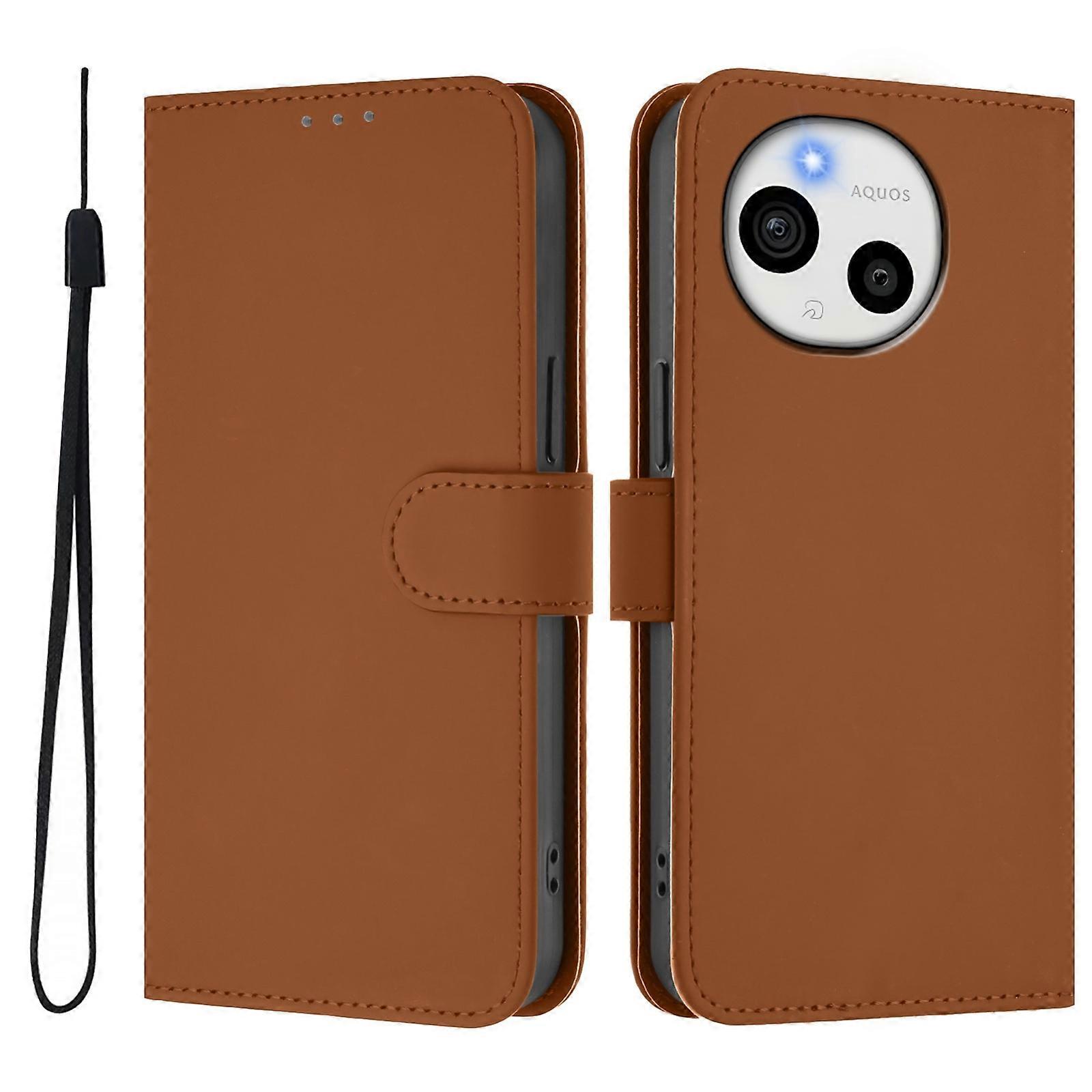 Solid Color PU Case For Sharp Aquos Sense9 Plus