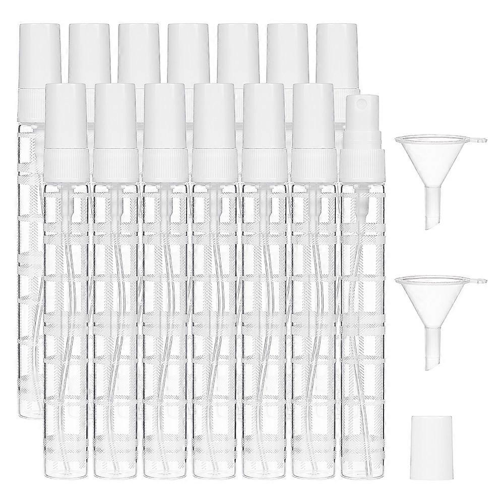 1Set DIY Spray Bottles Kit with Glass Spray Bottles and Transparent Plastic Funnel Hopper White 11.75x1.4cm Capacity: 10ml 20pcs DIY