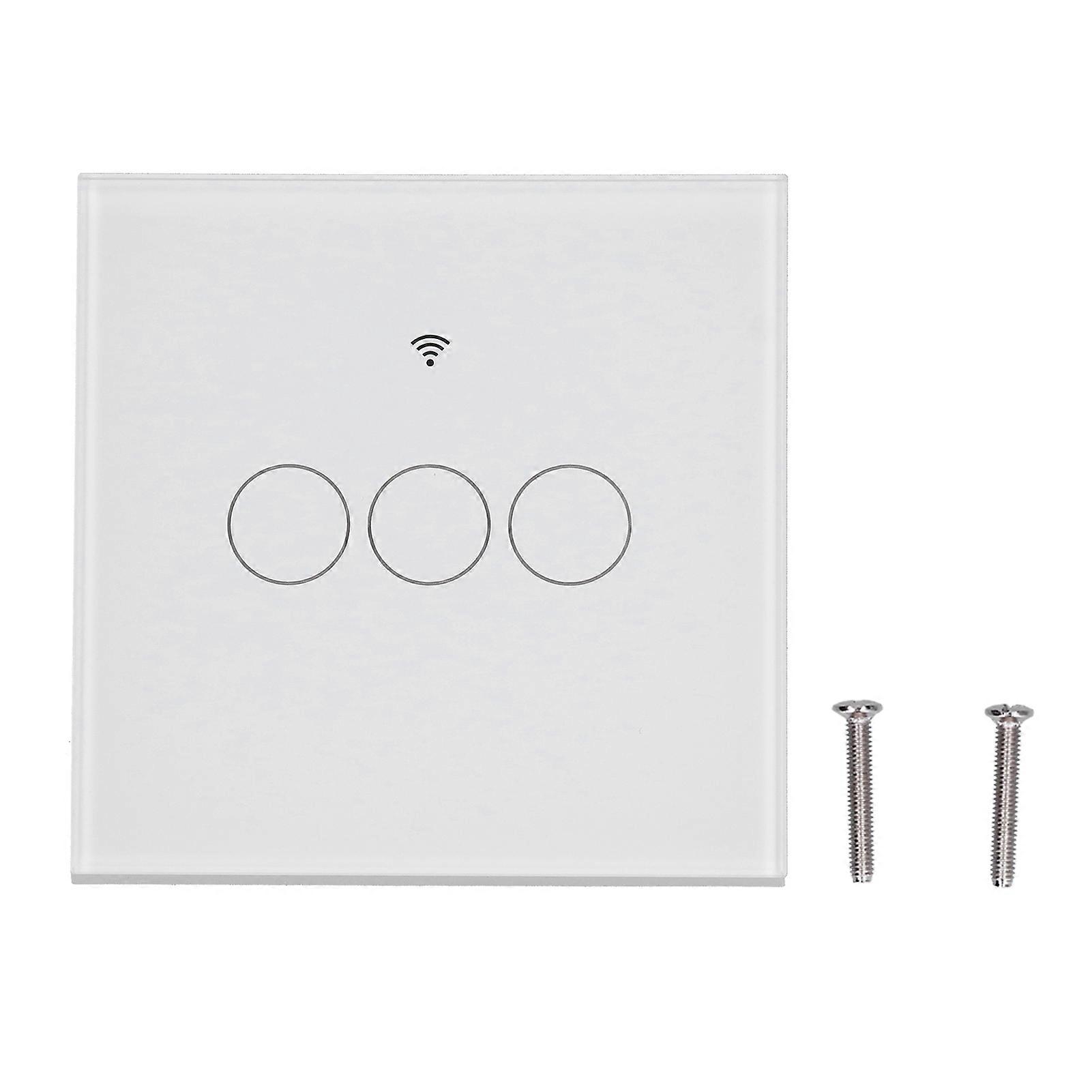 For Tuya Zigbee Light Switch 3Gang  Remote Control Touch Switch 100240V 50HZ/60HZ