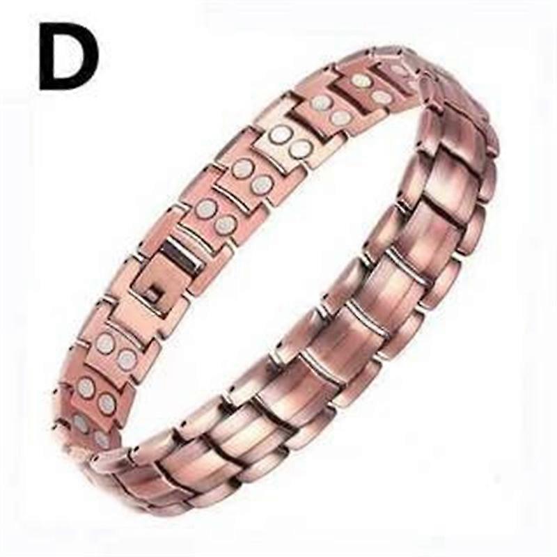 Copper Bracelets for Men,Magnetic Wristbands Bracelet with Double Row Strength Magnets 1PCS