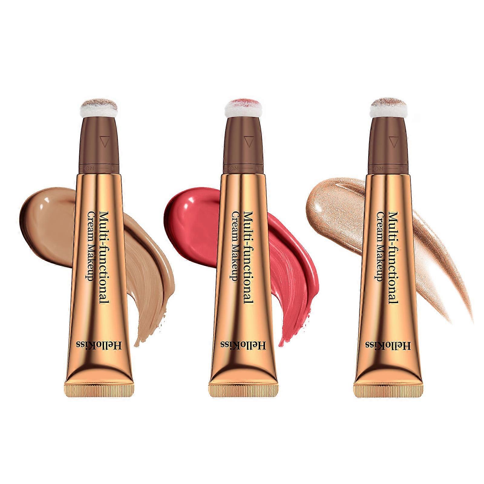 Foundation Full Coverage Highlighter Makeup & Blush Stick - Blush & Makeup. Cream Blush & Highlighter Makeup In Double Ended Stick 30ml