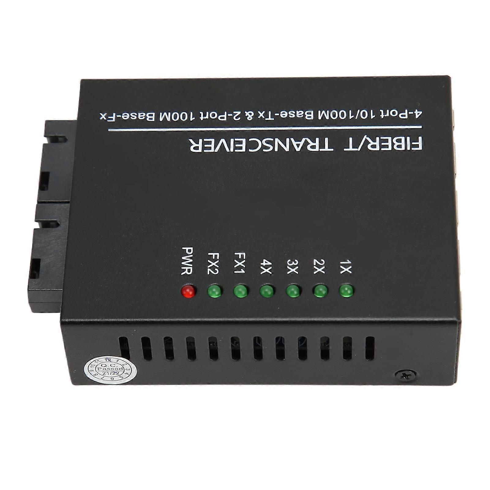 Fiber Transceiver Tx1310nm/Rx1550nm Single Fiber Single Mode RJ45 Port Optical Transceiver 100?240V EU Plug