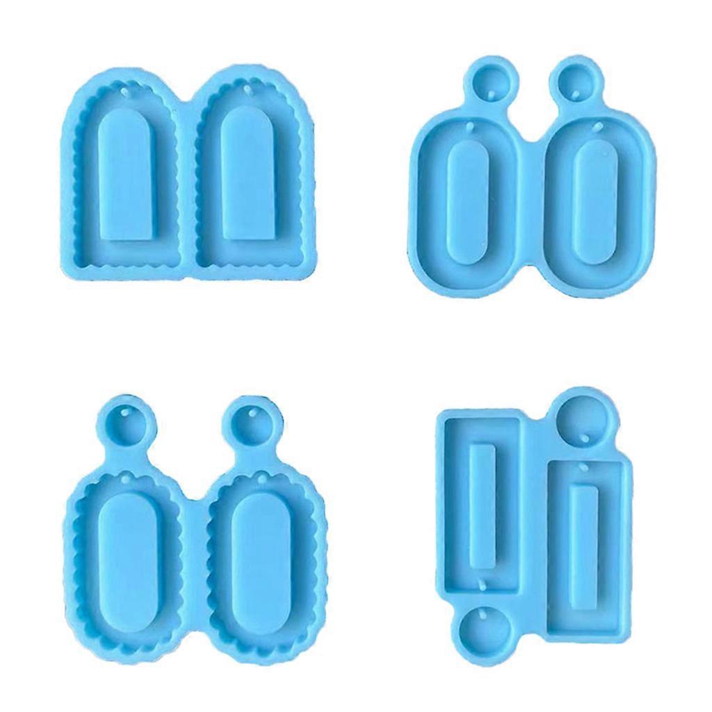DIY Crafts Jewelry Mold Rectangle Oval Shape Earrings Necklace Casting Mold
