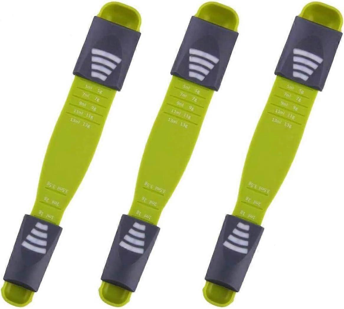Adjustable Measuring Spoon 3PCS Measuring Spoon Set Double End Adjustable Scale Eight Stalls Metric