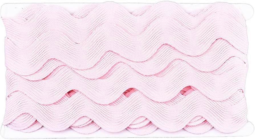 Polyester Ribbons Wave Shape Pink 38~40mm 10yard/card