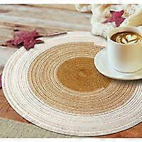 Placemat Set of 6 Round Placemats, Placemats for Parties, Family Gatherings and Everyday Use, 36cm