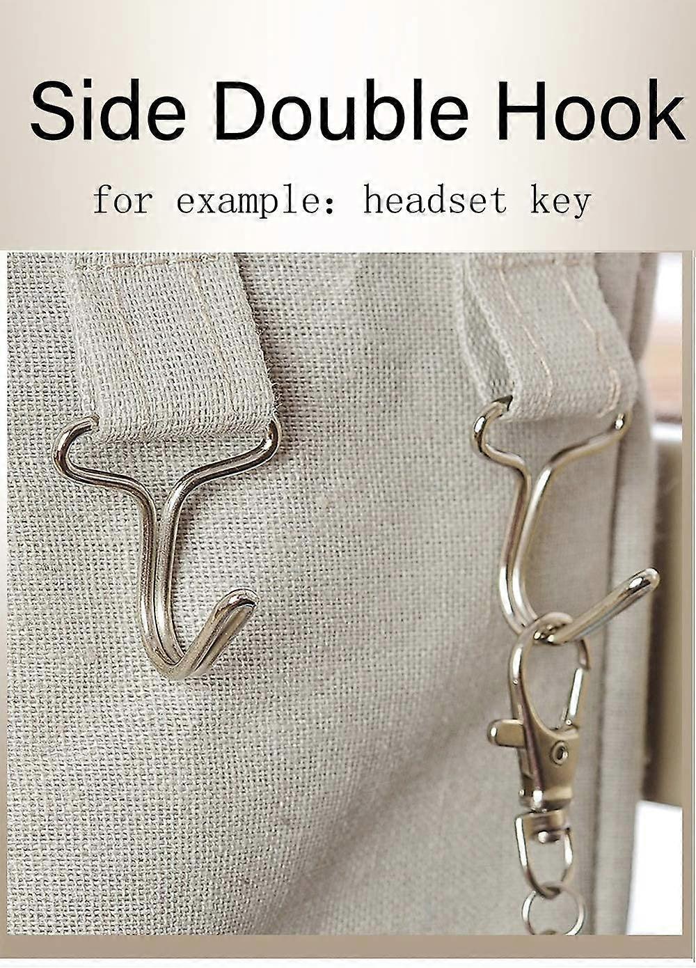 Bedside Hanging Storage Basket Multifunctional Storage Rack (White)