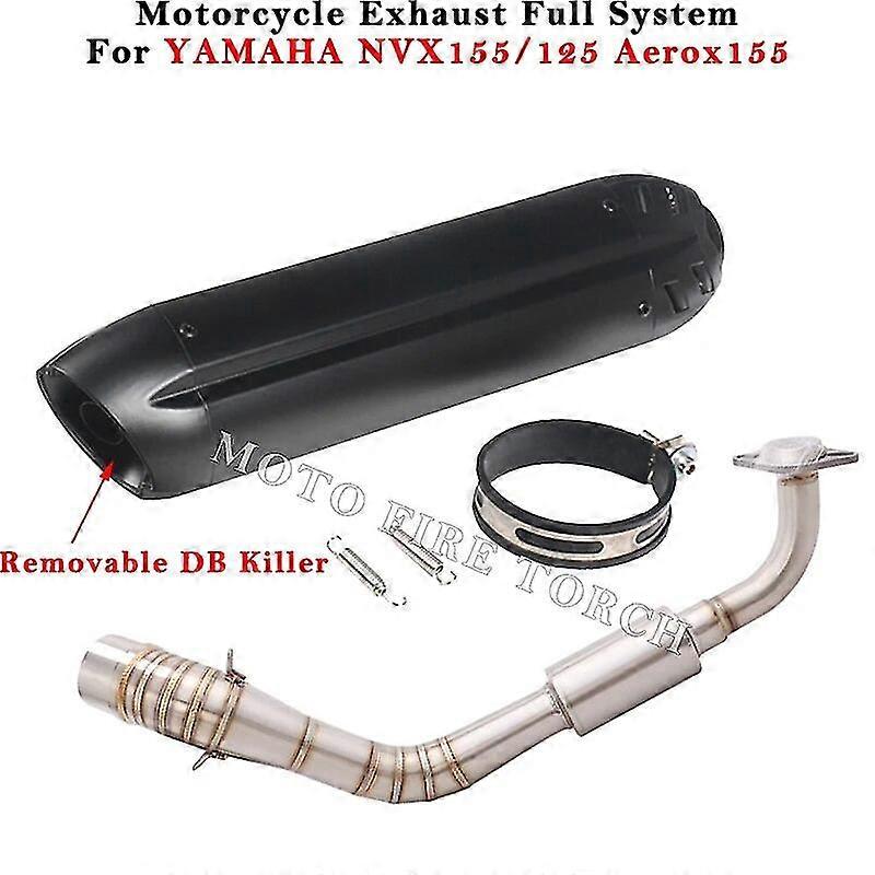 Exquisite exhaust pipeMotorcycle Exhaust Escape System Modified Muffler With Front Link Pipe DB Killer For YAMAHA NVX155 NVX125 Aerox155 NVX 155 125